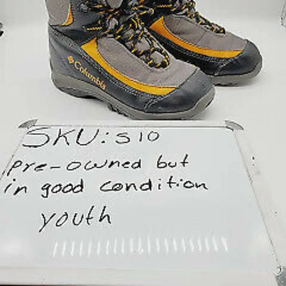Columbia Youth Omni Grip Yellow‎ Gray Hiking Shoes